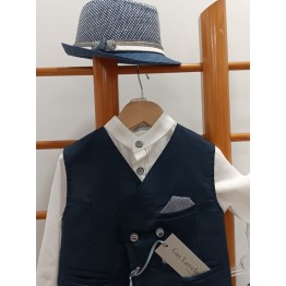 Guy Laroshe Σετ βάπτισης Μπλε  Γιλέκο 